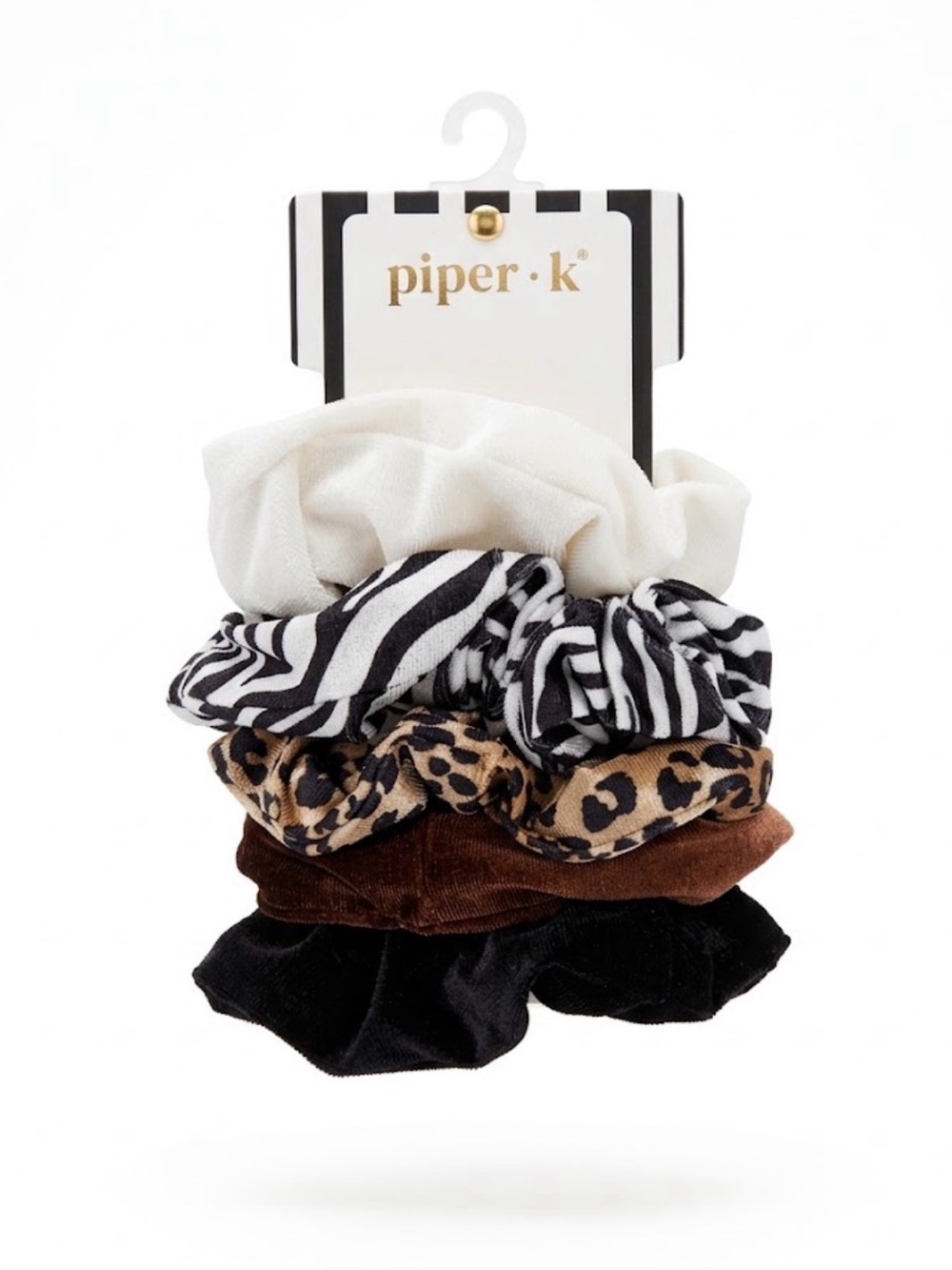 NWT ⚜️🖤⚜️ Piper K Scrunchie Set of 5